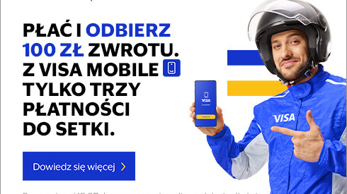 Płać Visa Mobile i odbierz 100 zł na kartę